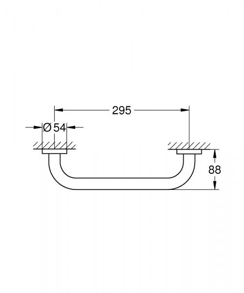 Grohe Essentials badekarsgreb - 295 mm - Poleret hard graphite