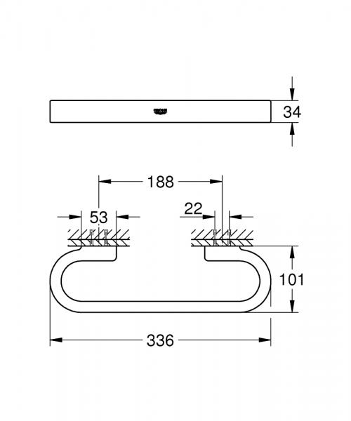 Grohe Selection badekarsgreb - Krom