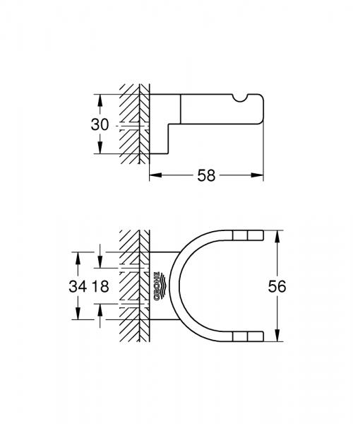 Grohe Selection dobbeltkrog - Børstet hard graphite