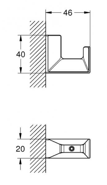 Grohe Selection Cube håndklædekrog - Krom