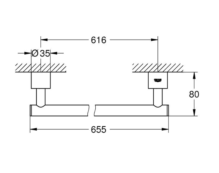 Grohe Atrio håndklædestang - Steel