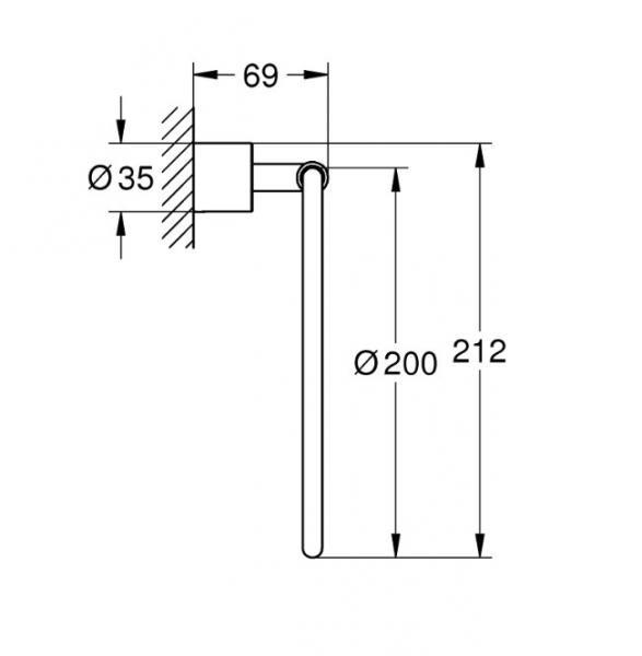 Grohe Atrio håndklædering - Steel