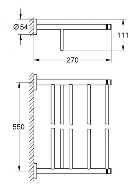 Grohe Essentials multihåndklædestang - 550 mm - Steel