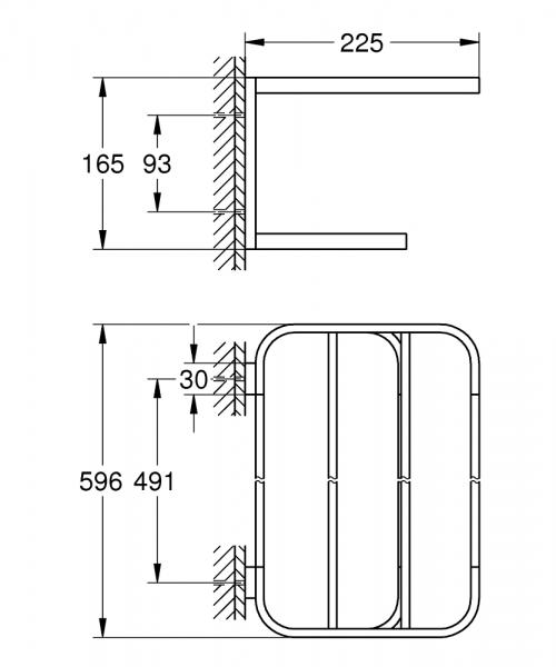 Grohe Selection multi håndklædestang - Poleret hard graphite