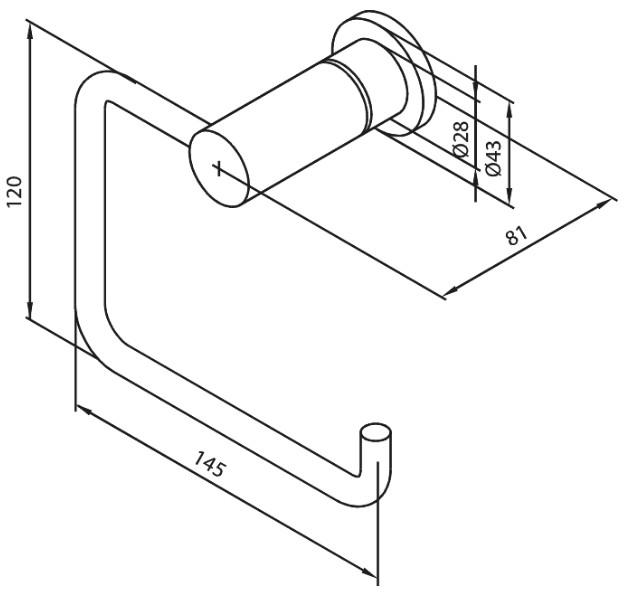 Damixa Silhouet toiletpapirholder - Matsort