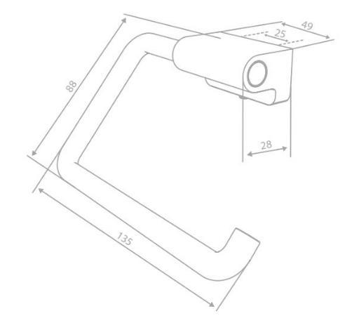 Damixa Zen toiletrulleholder - B&oslash;rstet bronze