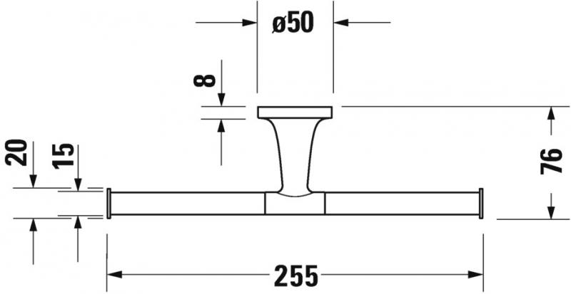 Duravit Starck T dobbelt toiletpapirholder - Krom