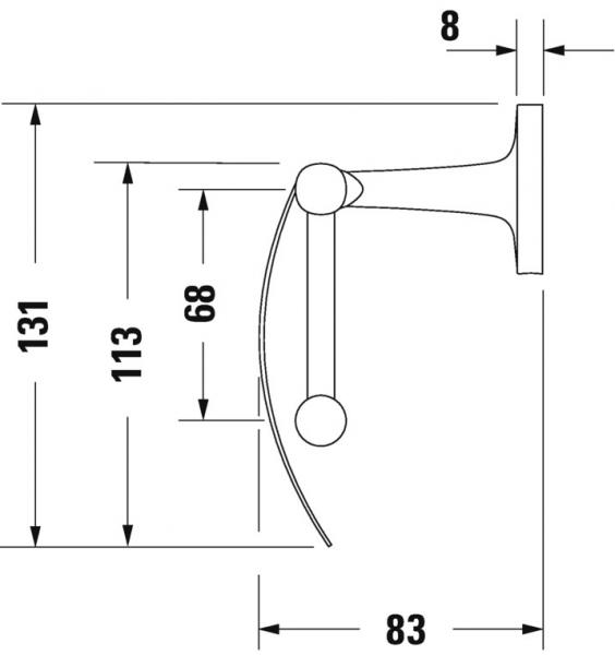 Duravit Starck T toiletpapirholder med låg - Krom