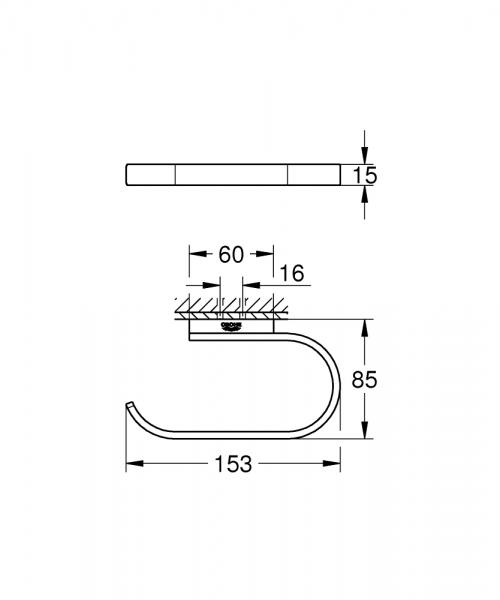 Grohe Selection toiletrulleholder - Børstet hard graphite