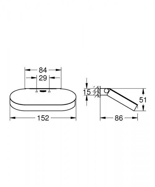 Grohe Selection papirholder - Børstet hard graphite