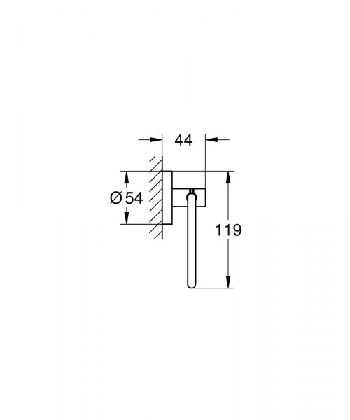 Grohe Essentials toiletrulleholder - B&oslash;rstet Nikkel
