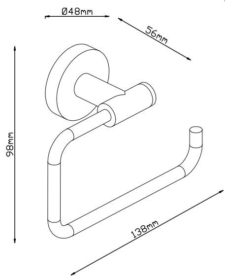 Lavabo Luna toiletpapirholder - Krom