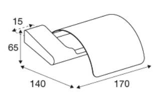 Pressalit Style toiletpapirholder m/frontplade - Mat sort