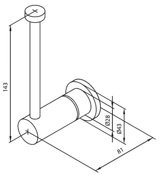 Damixa Silhouet reservepapirholder - Krom