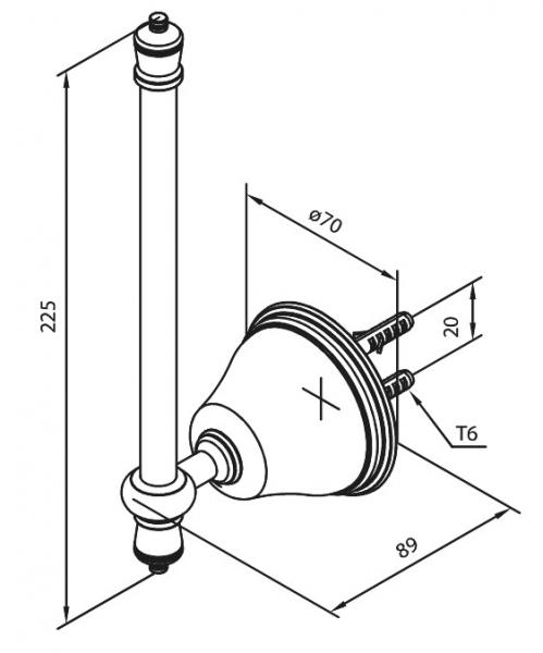 Damixa Tradition reservepapirholder - Krom