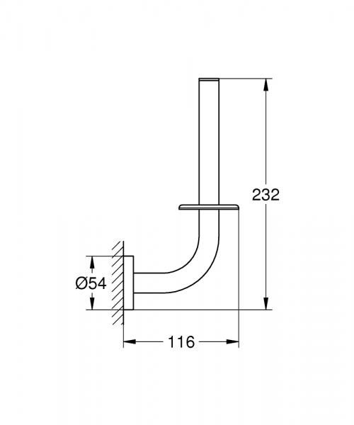 Grohe Essentials reserve toiletrulleholder - Børstet nikkel Grohe Essentials reserve toiletrulleholder - Børstet nikkel