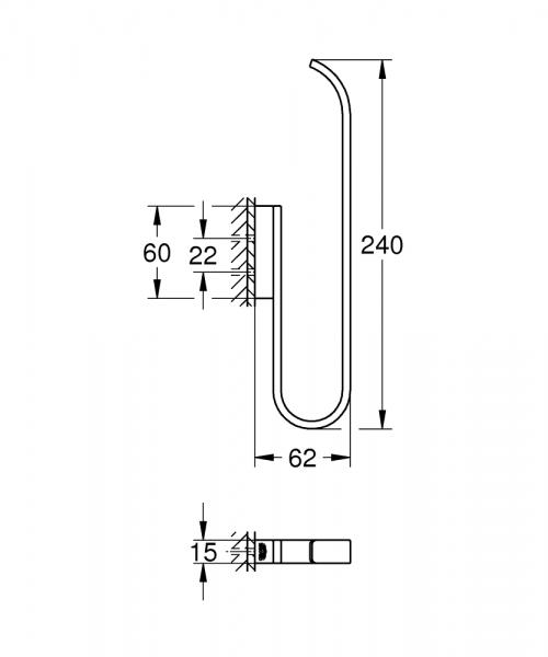 Grohe Selection reserve toiletrulleholder - Poleret hard graphite