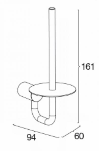 Pressalit reservepapirholder - Børstet messing