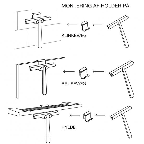 Pressalit Style badskraber - Mat sort