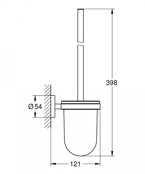 Grohe Essentials toiletbørste til væg - Krom