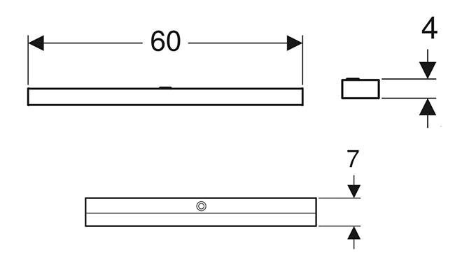 Ifö Option belysning til spejlskab og spejl 60 cm