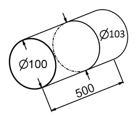 Rund kanalrør PVC 0,5 meter - Ø100 mm