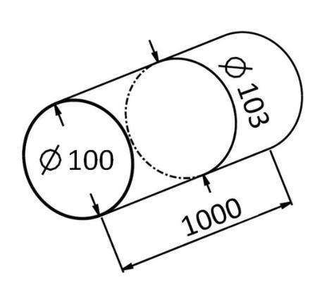 Rund kanalrør PVC 1 meter - Ø100 mm