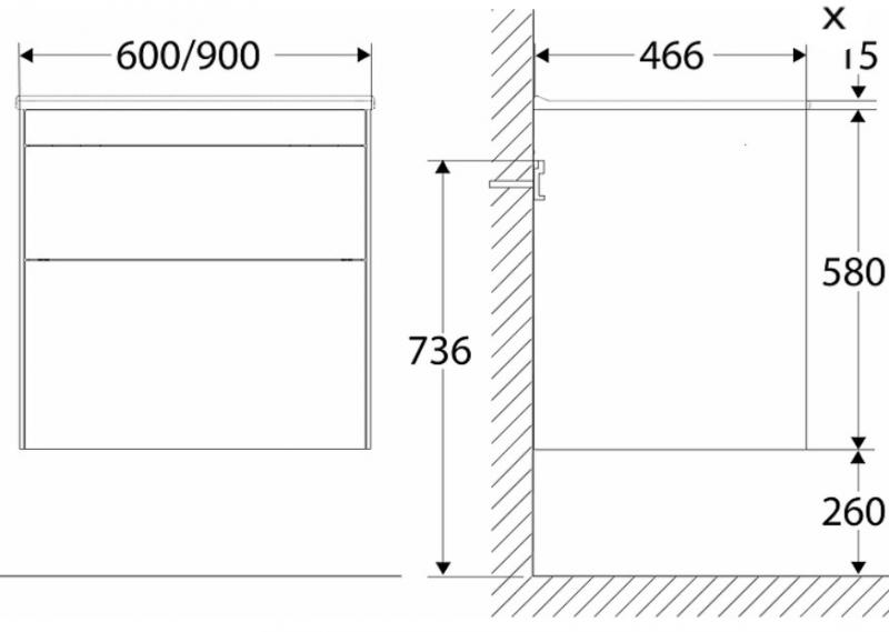 Ifö Sense 90 møbelpakke m/Ifö Sense håndvask - Hvid Ifö Sense 90 møbelpakke m/Ifö Sense håndvask - Hvid