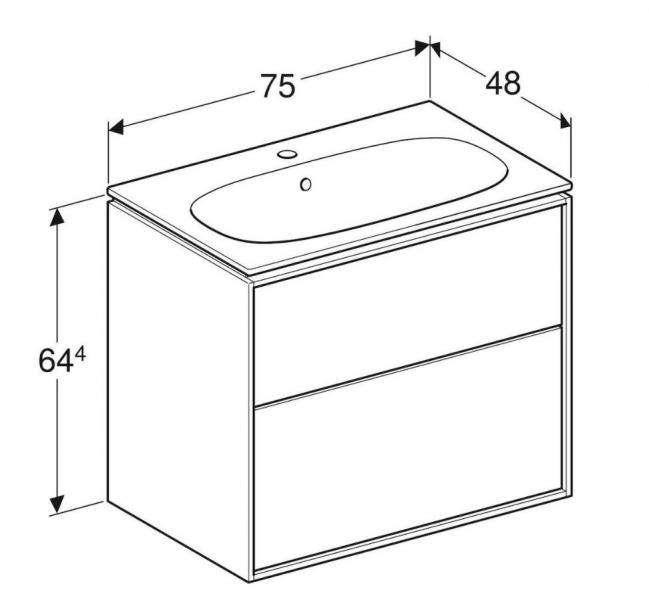 Ifö Sense Art 75 møbelsæt - Eg