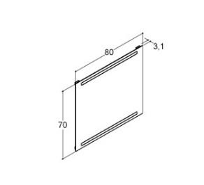 Dansani Mido Repeat spejl - Uden sensor - 80 cm