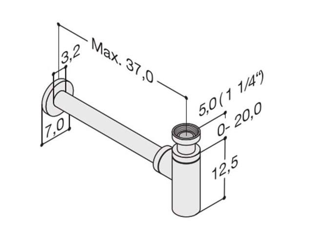 Dansani Pungvandlås 1 1/4" - Krom