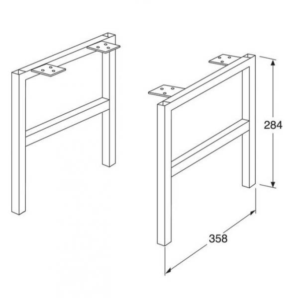 Gustavsberg Artic bensæt - 35 cm - Mat sort