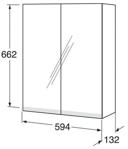 Gustavsberg spejlskab Artic 60 - Sort ask