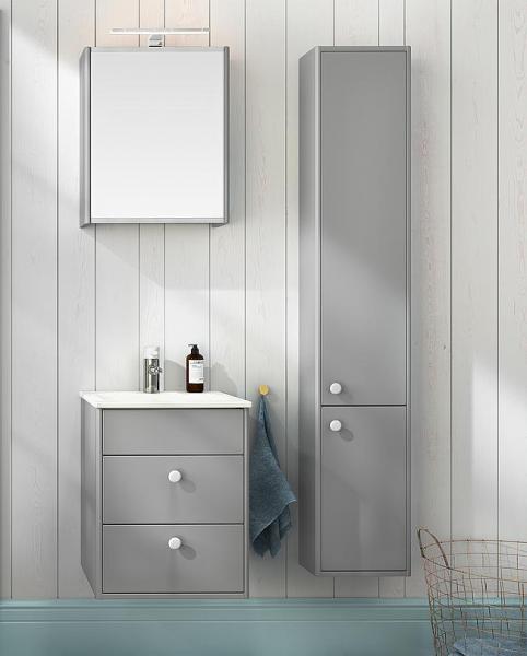 Gustavsberg Graphic højskab - Stor dybde - Grå mat Gustavsberg Graphic højskab - Stor dybde - Grå mat