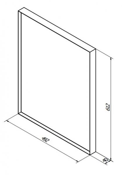 Sanibell Basicline spejl m/mat sort ramme - 50 cm