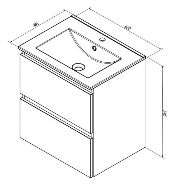 Sanibell Online 60 møbelpakke - Bardolino eg - Flatpack