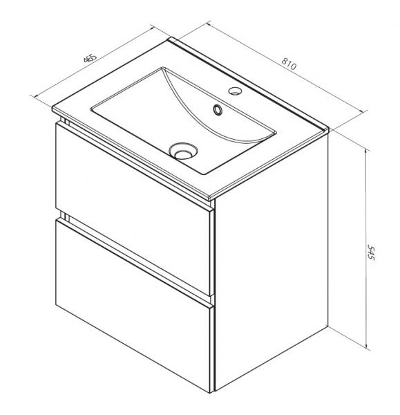 Sanibell Online 80 møbelpakke - Bardolino eg - Flatpack