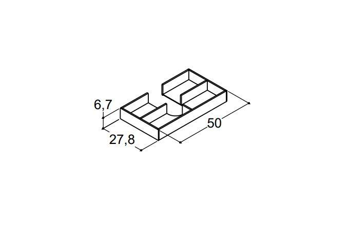 Dansani Mido komplet indretning til skuffe 60 x 44 cm - Eg