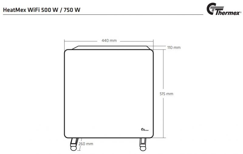 Thermex Heatmex Varmepanel 500W 230V WiFi