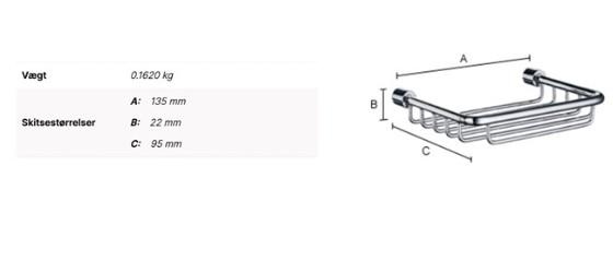Smedbo Sideline sæbekurv - Krom