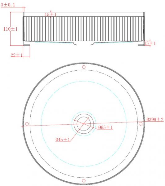 Cass&oslash;e Decora 40 bowlevask - B&oslash;rstet messing
