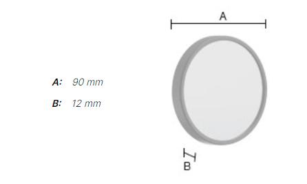 Smedbo Outline Lite kosmetikspejl med sugekop og 12x forstørrelse - Sort