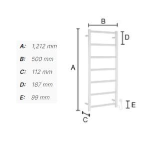 Smedbo Dry håndklædetørrer - 50x121 cm - Poleret rustfrit stål