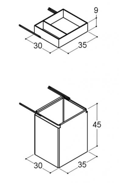 Dansani Højskab indretningspakke B40 cm