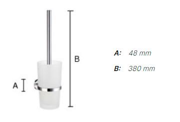 Smedbo Home toiletbørste t/væg - Krom