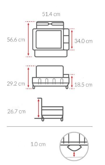 Simplehuman opvaskebakke m/stålramme - Sort