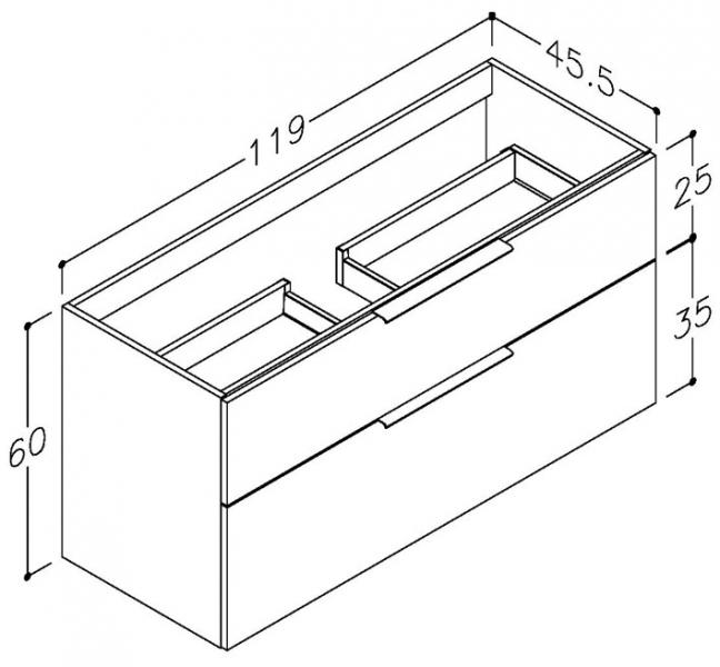 Strømberg Altus 120 vaskeskab - Rosa