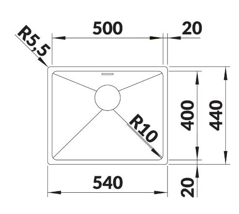 Skanitek Edgy 500-IFU UX køkkenvask - Rustfrit stål