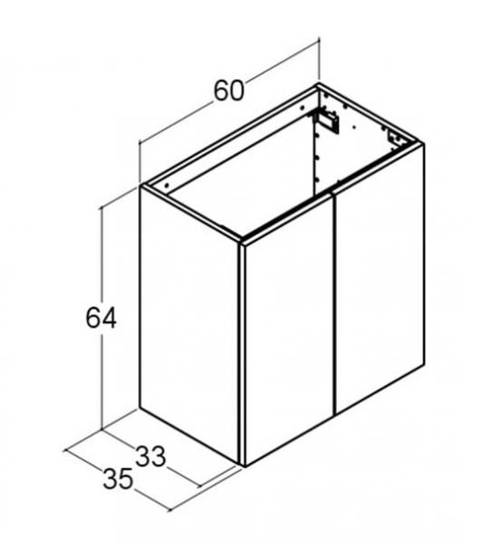 Dansani YOU Urban 60 mini underskab m/2 låger - Hvid mat