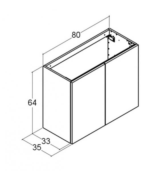 Dansani YOU Urban 80 mini underskab m/2 låger - Hvid mat